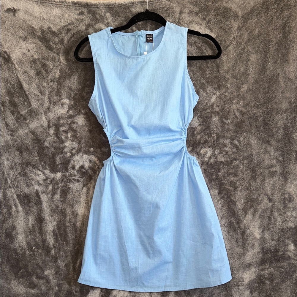 SHEIN Light Blue Mini Dress